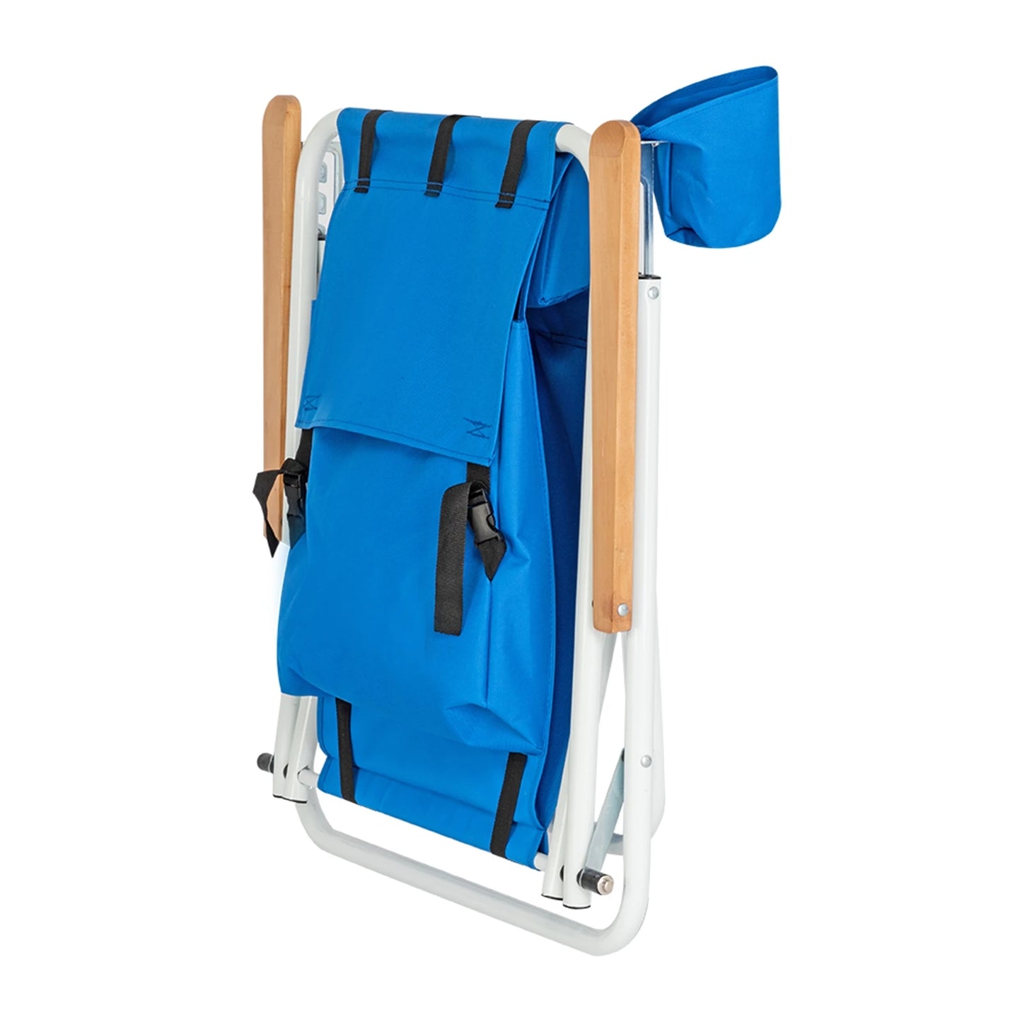 Portable Beach Chair With Adjustable Headrest Cup Holder 600D Fabric