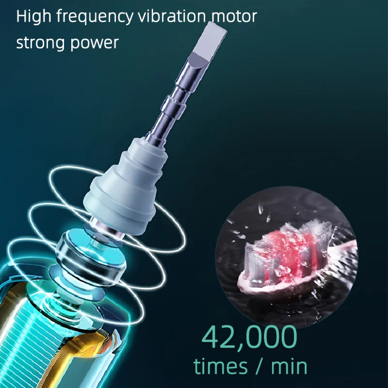 Electric Toothbrush Rotary Cleaning With Timer USB Rechargeable 10 Heads