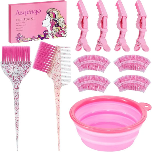 Professional Hair Dye Kit With Mixing Bowl And Applicator Tools