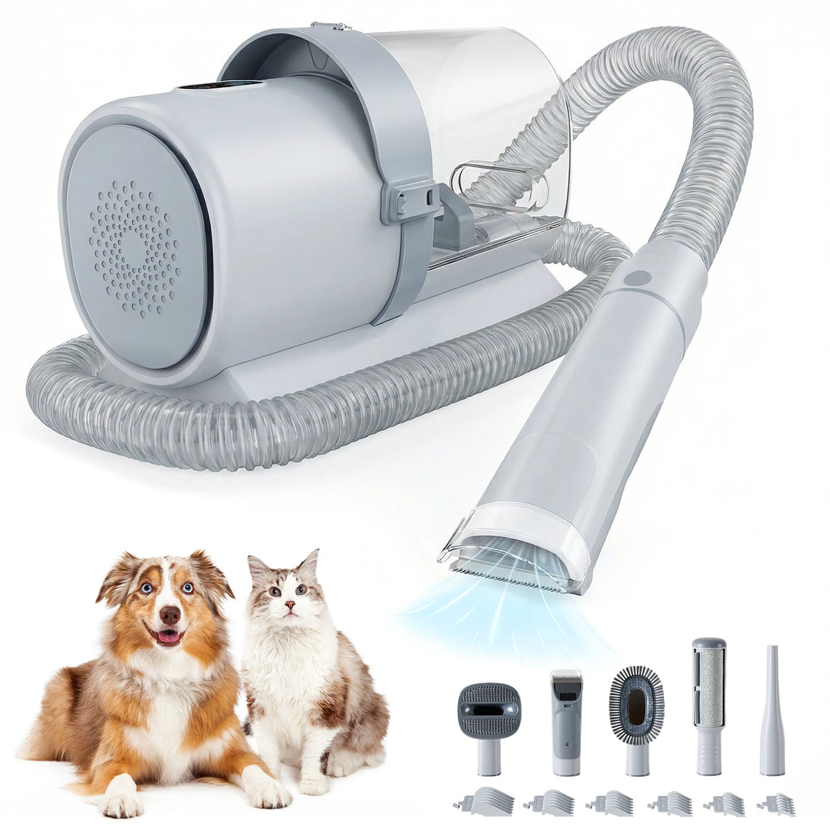 JHK Professional Cordless Low Noise Pet Grooming Vacuum Kit