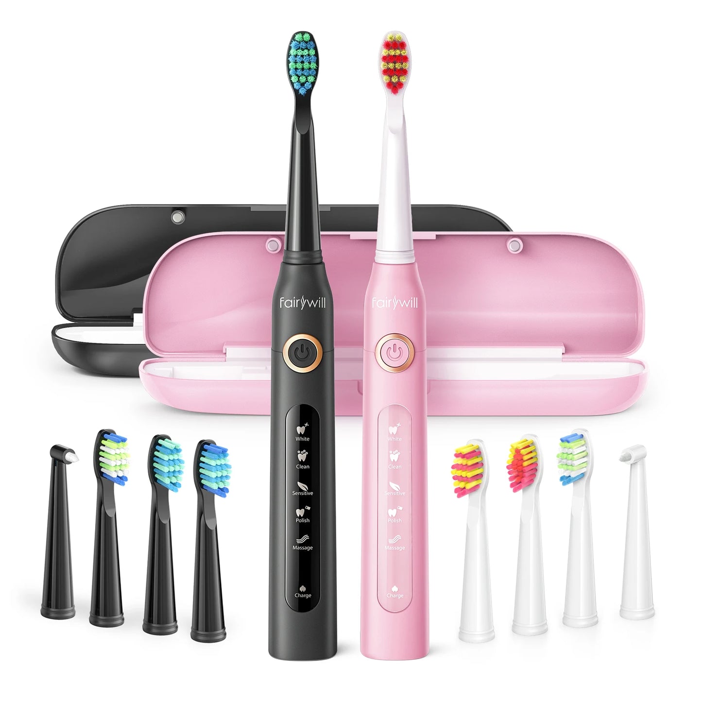 Fairywill Sonic Electric Toothbrush FW-D7 With USB Charge Case 5-Mode