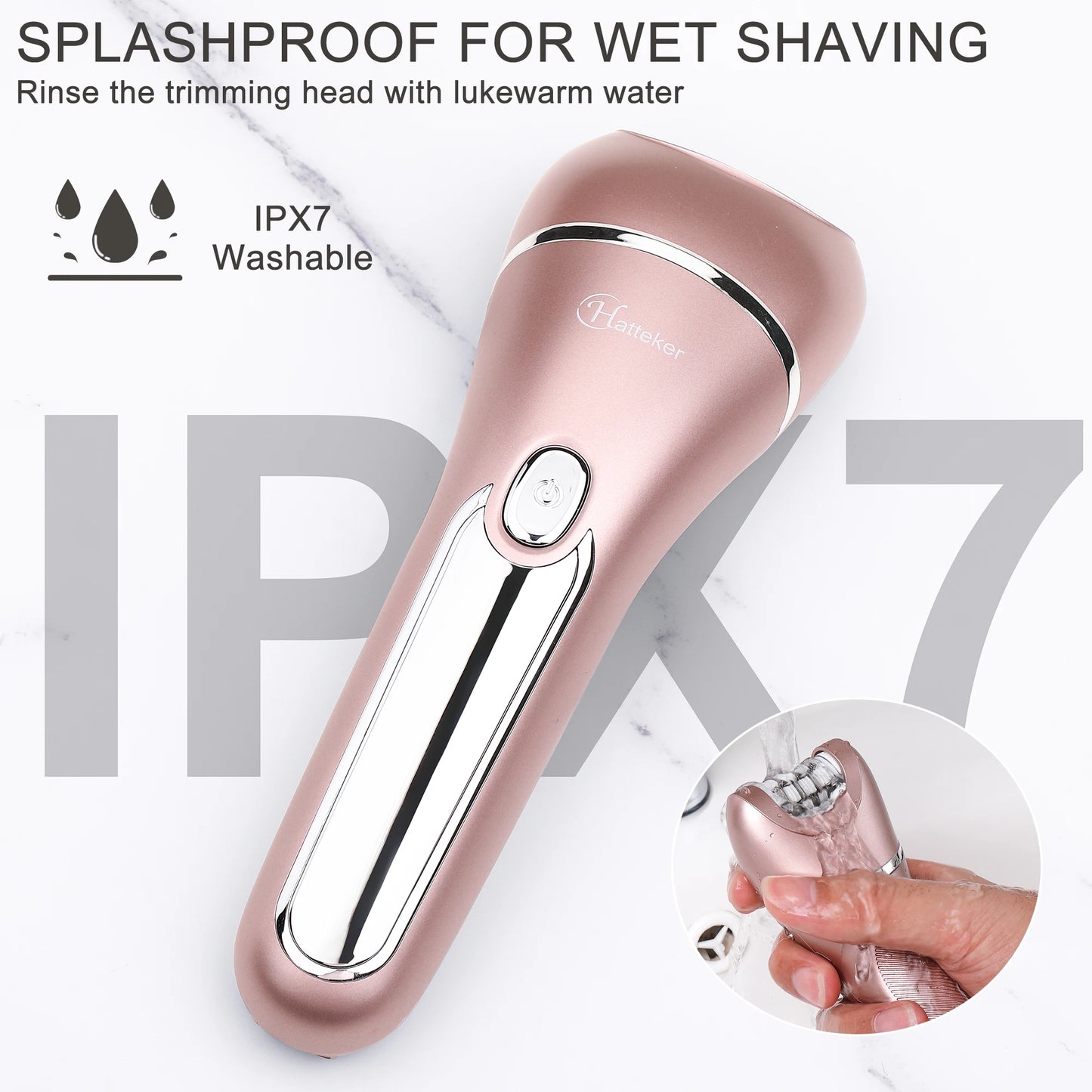Hatteker 3-In-1 Epilator For Women USB Rechargeable Hair Removal