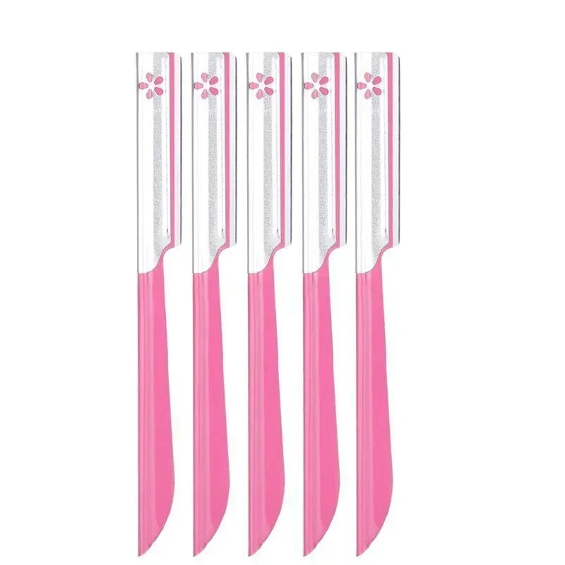 Five Piece Eyebrow Epilator Set For Women Stainless Steel Blades