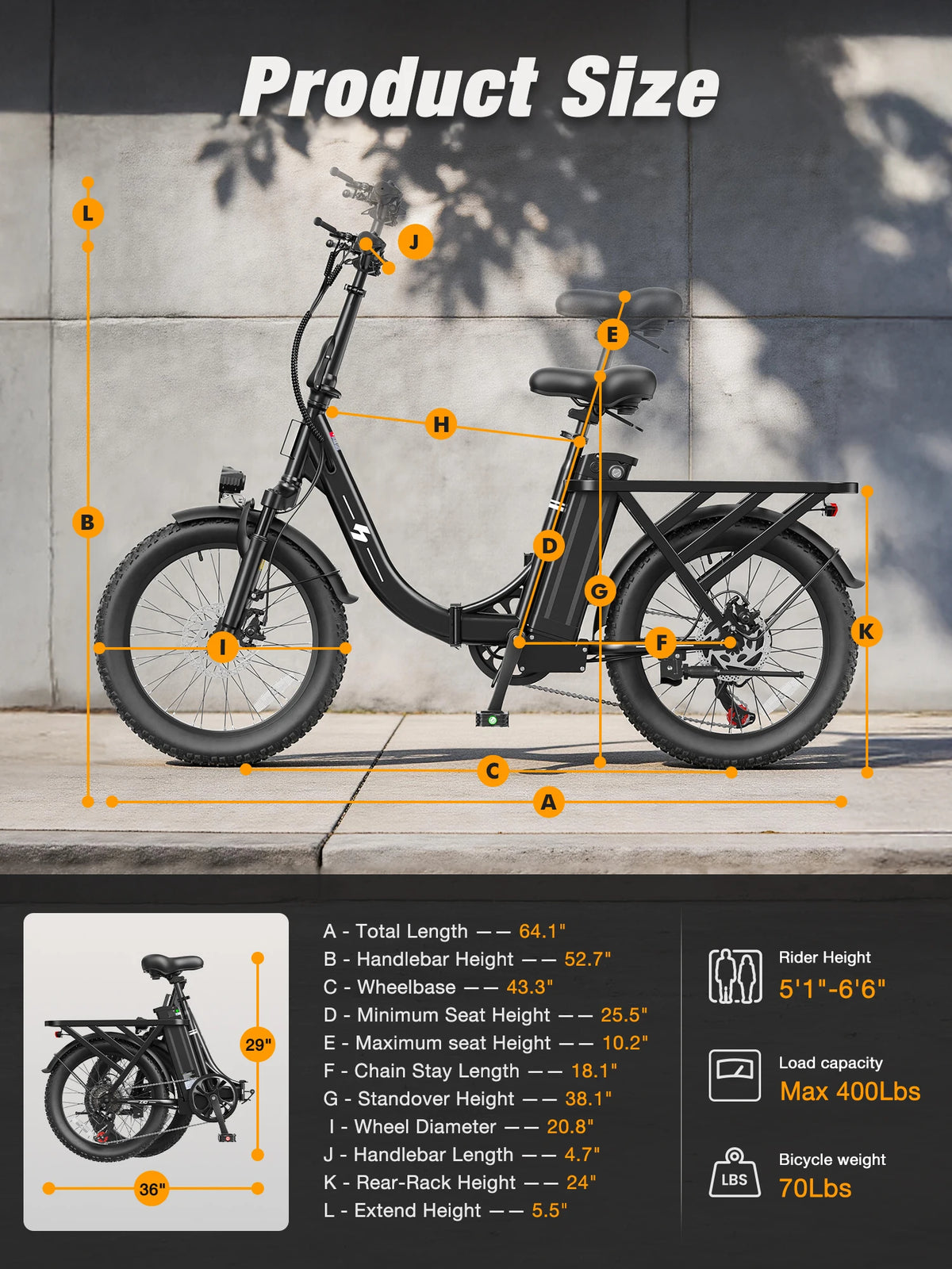 Hopepeak Z10 Folding Electric Bike With 7 Speed Commuter Design