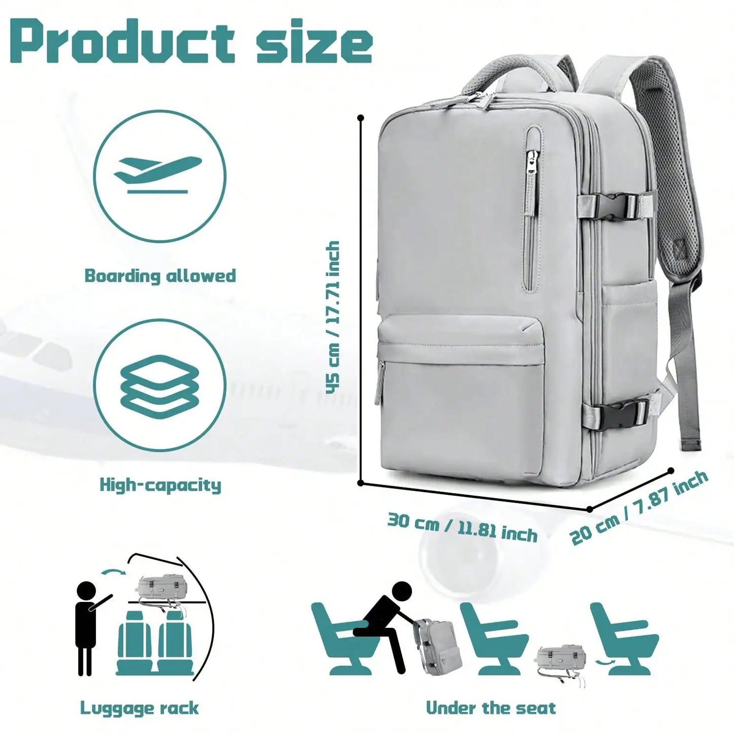 Unisex Laptop Backpack With Waterproof Compartment