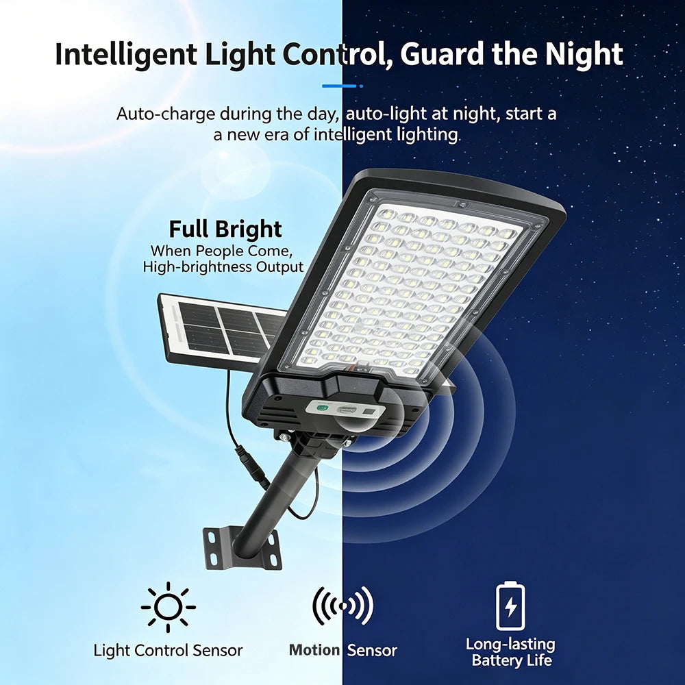 Waterproof Solar Street Light With Remote Control For Outdoor Use