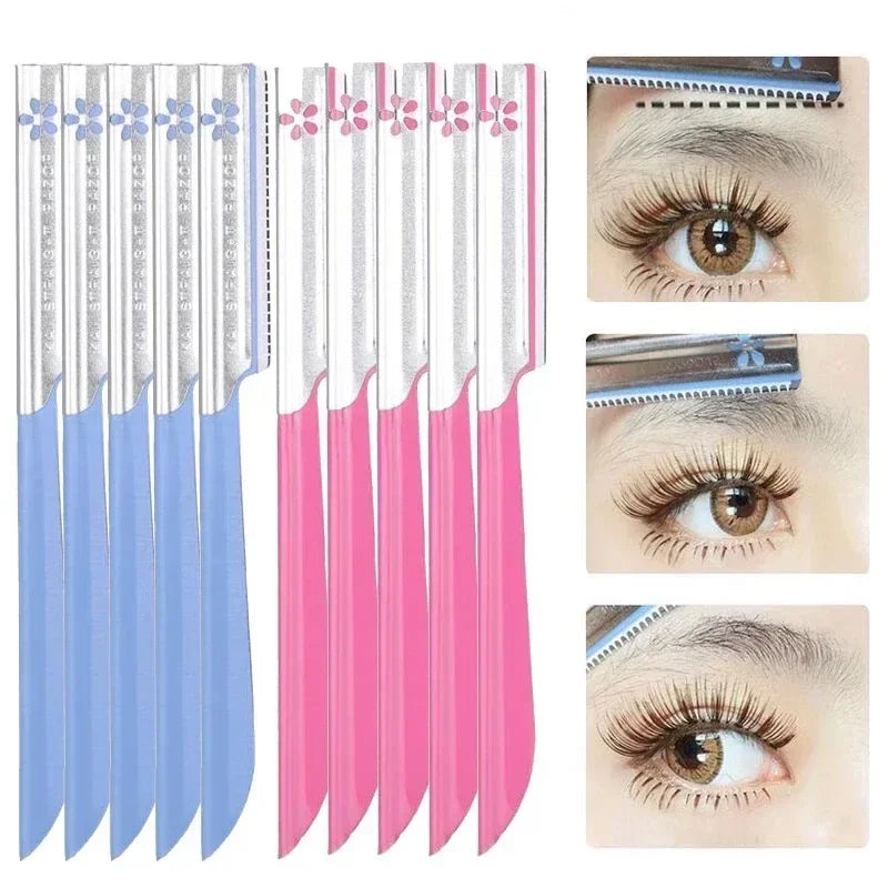 Five Piece Eyebrow Epilator Set For Women Stainless Steel Blades