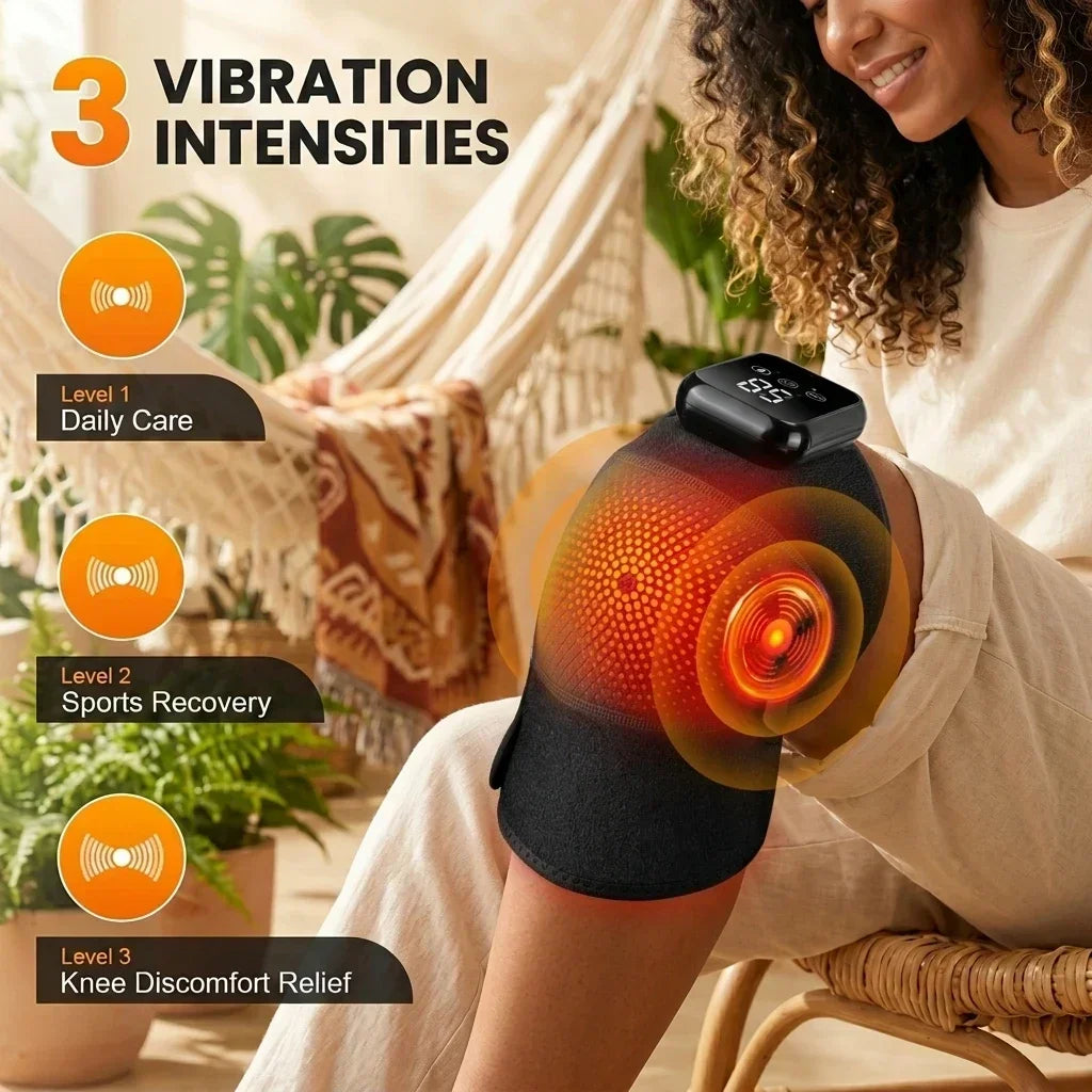 Hailicare Electric Knee Heating Massager Brace For Pain Relief