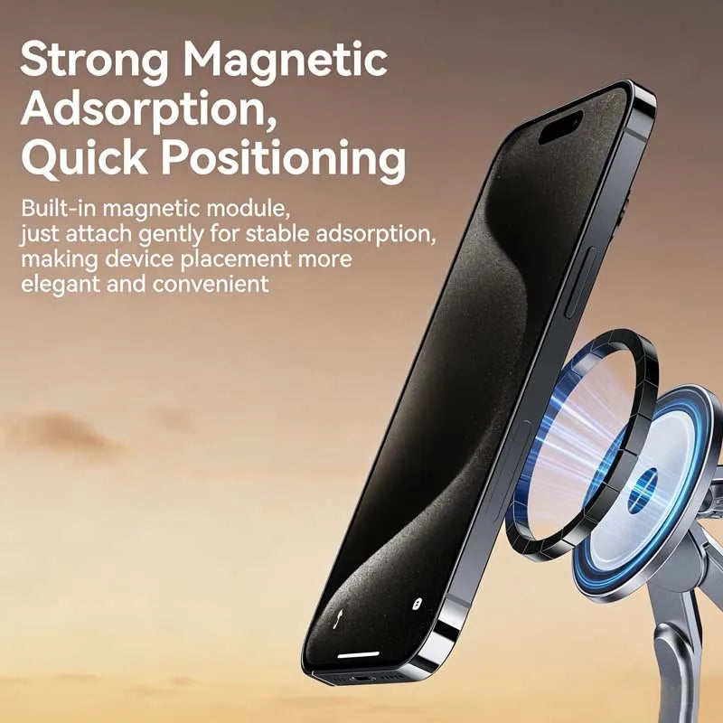 Multifunctional Magnetic Phone Holder Foldable Tripod Desk Stand