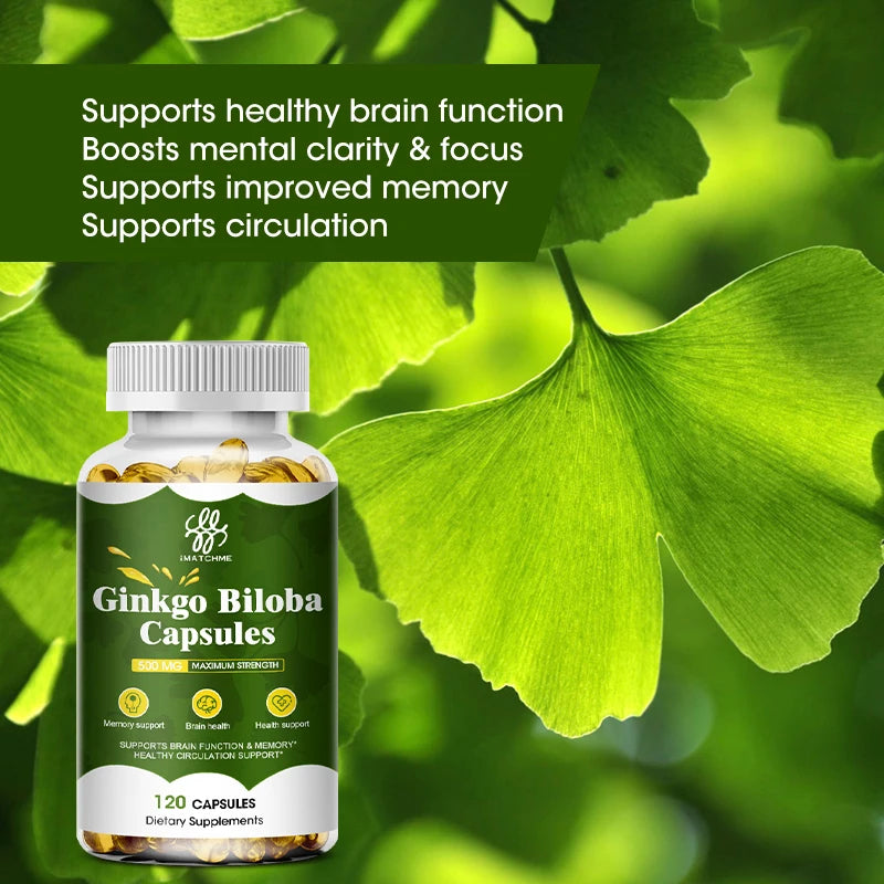 IMATCHME Ginkgo Biloba Extra Strength Brain Support Supplement