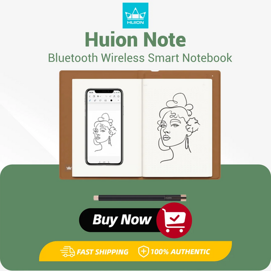 Huion Note Smart Notebook Wireless Graphics Tablet With 50 Pages