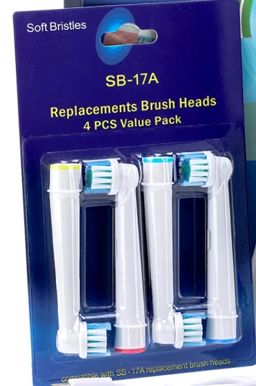 Electric Smart Rotating Toothbrush With 4 Heads And 5 Modes