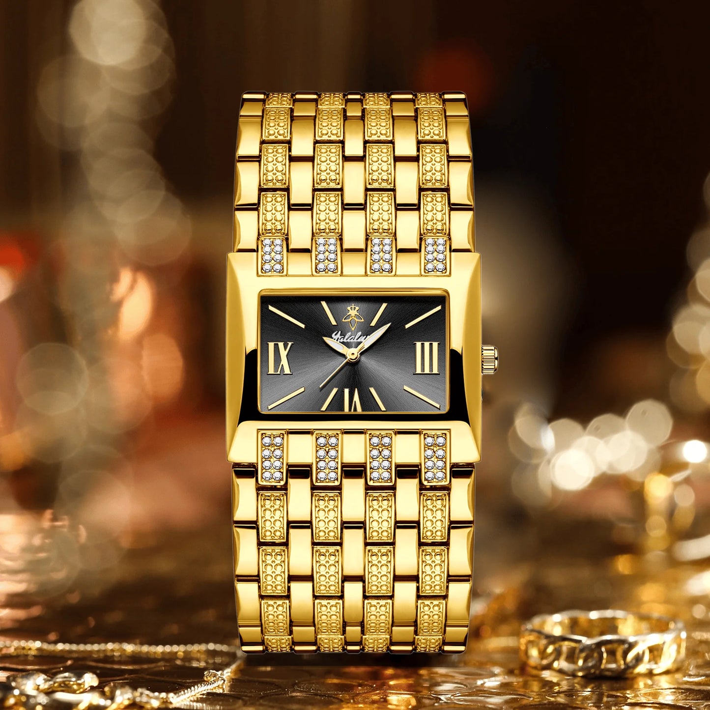 YaLaLuSi Plated Quartz Womens Watch Luxury Style Gift Box