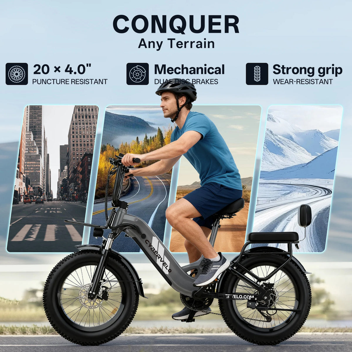 Cybervelo Step Thru Commuter Electric Bike 1500 Watt Long Range
