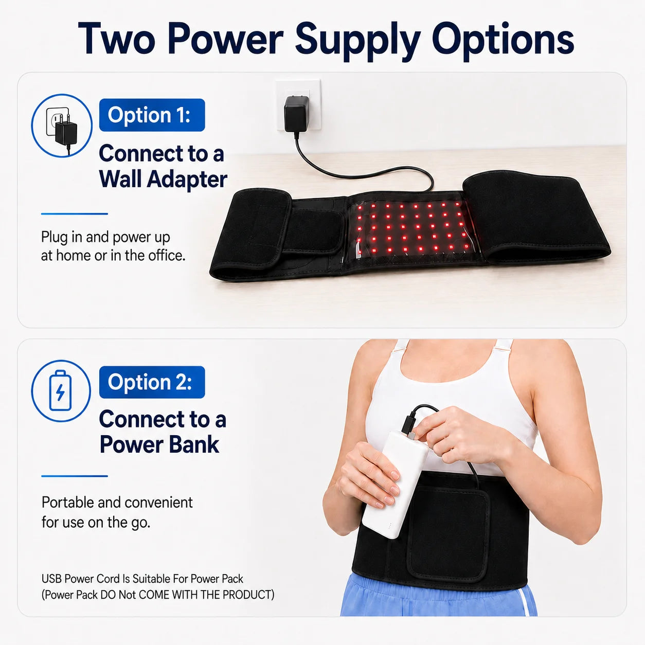 Red Light Therapy Belt With 660nm 850nm LEDs For Body