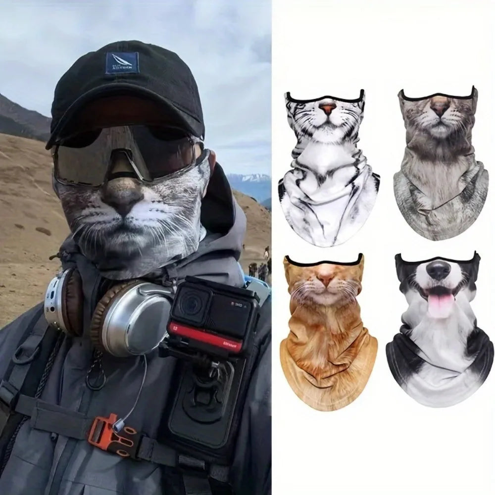 3D Cat Design Neck Protector Sun Shield For Cycling