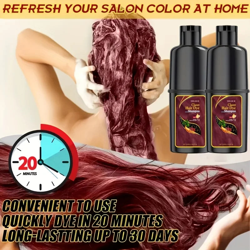 EELHOE Fast Acting Hair Dye Shampoo With Ginger Ginseng Extract