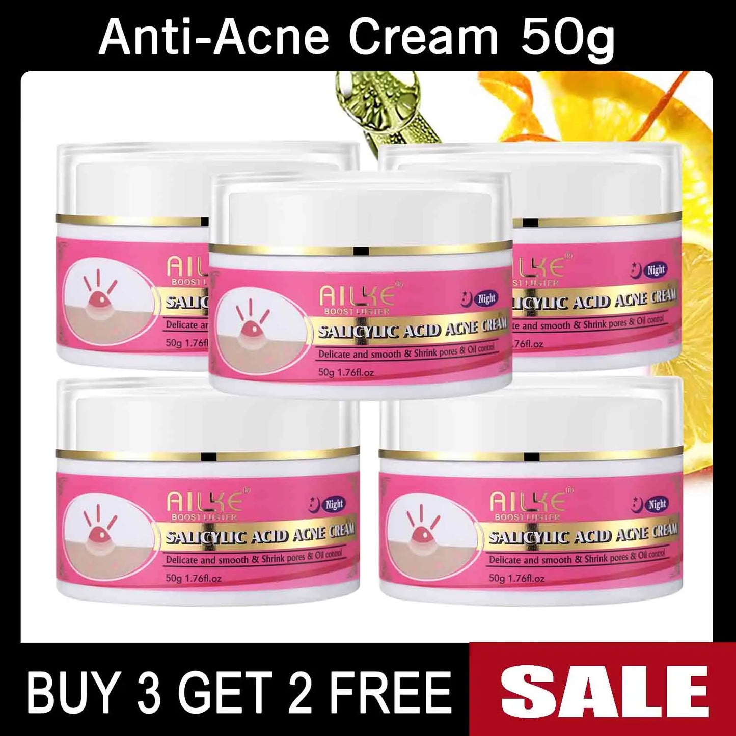 AILKE Natural Skin Brightening Cream For Acne And Stains Moisturizing