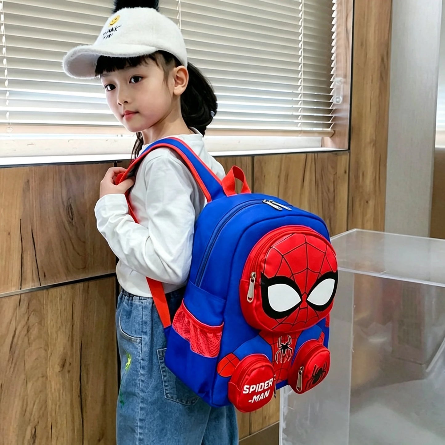 Mesuca 3D Spider Kids Backpack Lightweight Oxford School Bag
