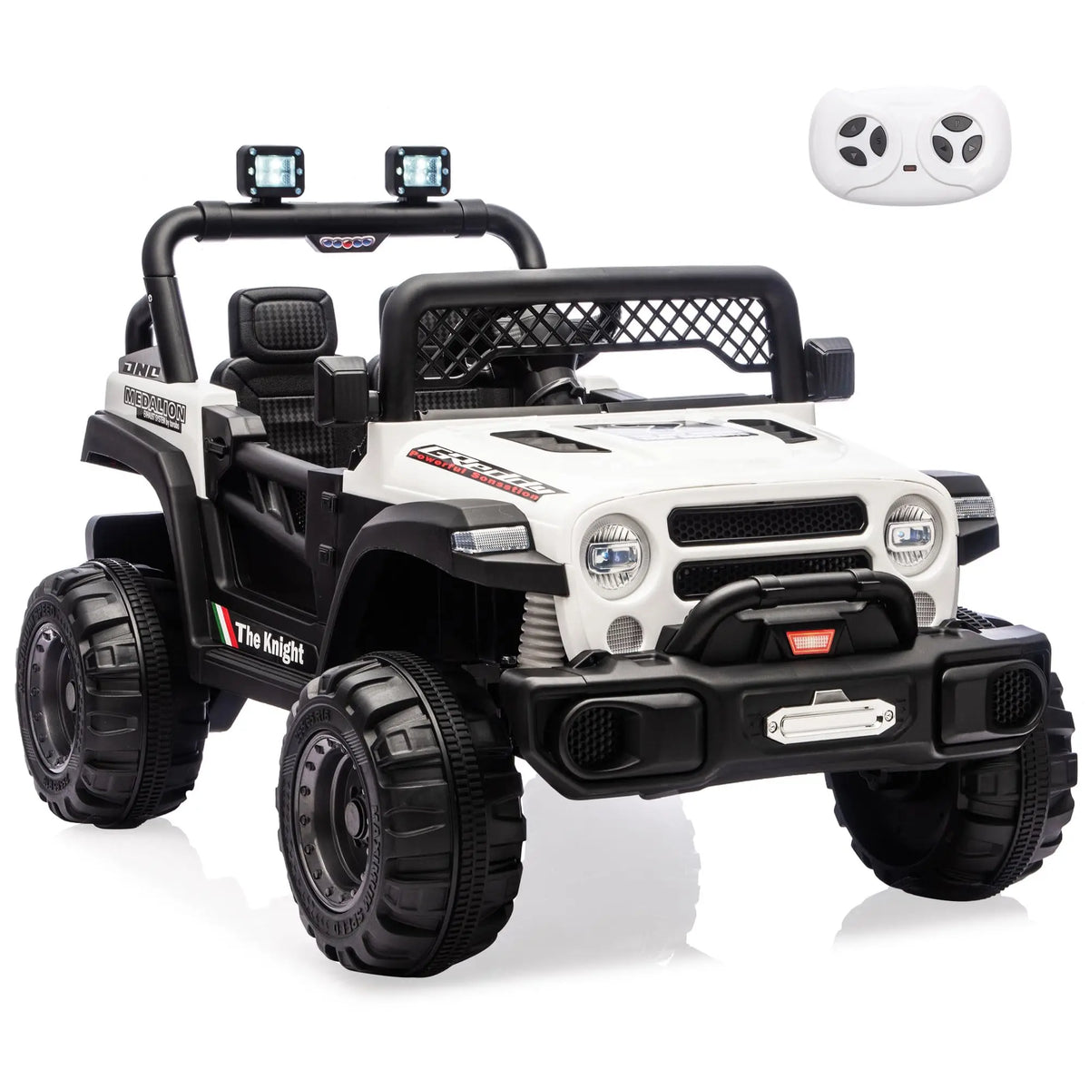 12V Kids Ride On Truck With Parent Remote, 2x550W Motors, 3 Speeds, Spring Suspension, Bluetooth Music, LED Lights Ages 2-8