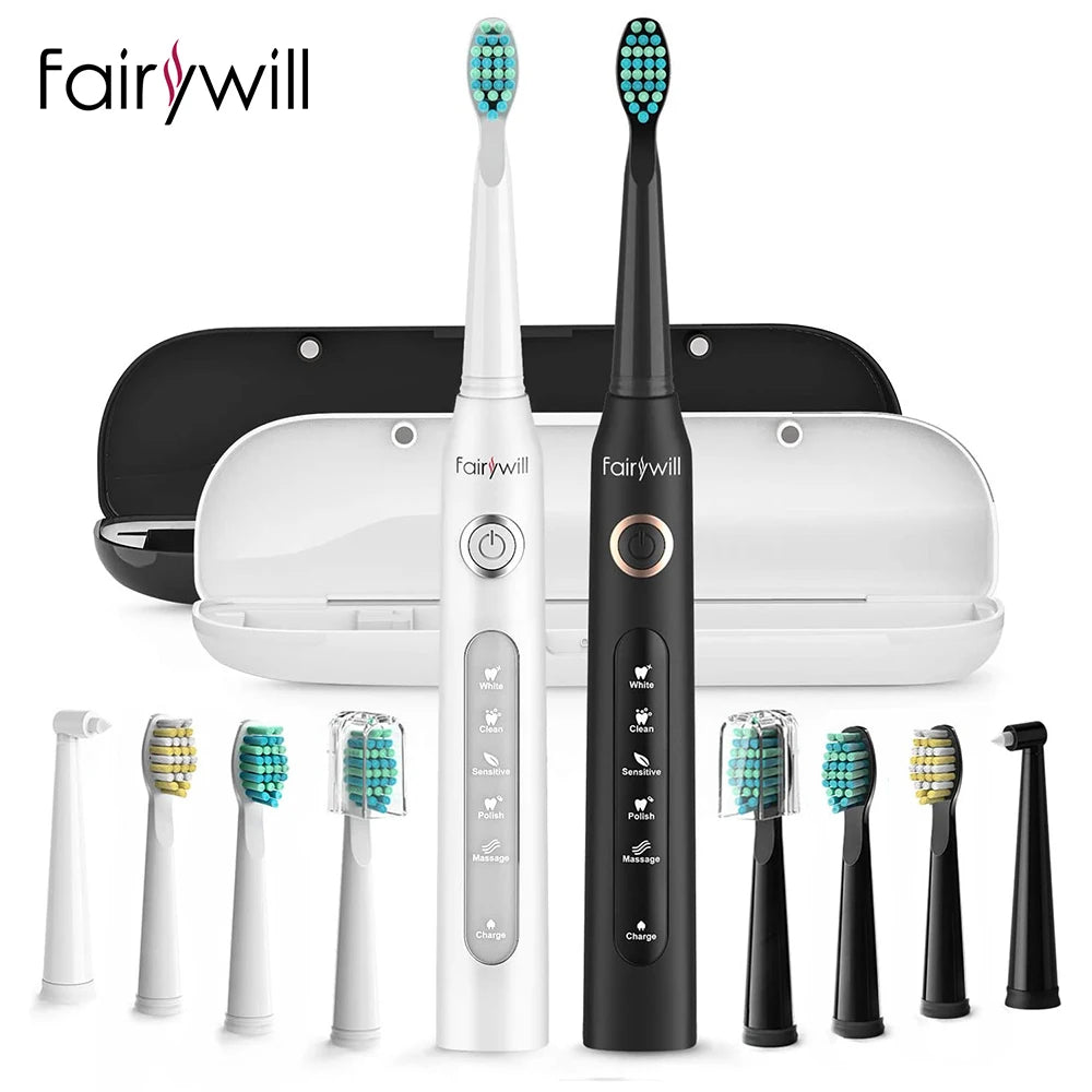 Fairywill Sonic Electric Toothbrush FW-D7 With USB Charge Case 5-Mode