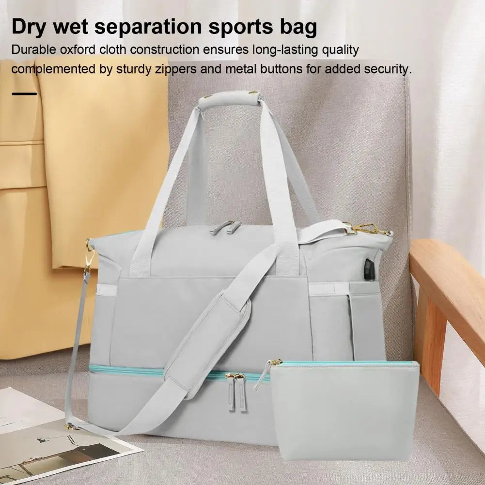 Waterproof Travel Bags Set With Wet Dry Separation USB Charging