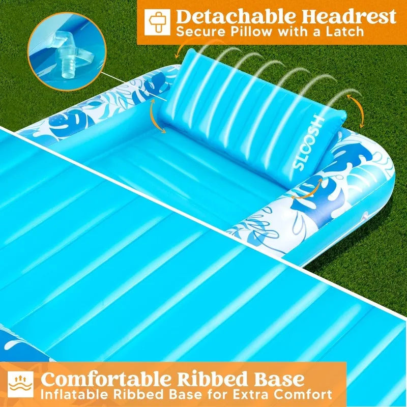 Joyfy 4 In 1 Suntan Pool Floats With Headrest And Drink Holders