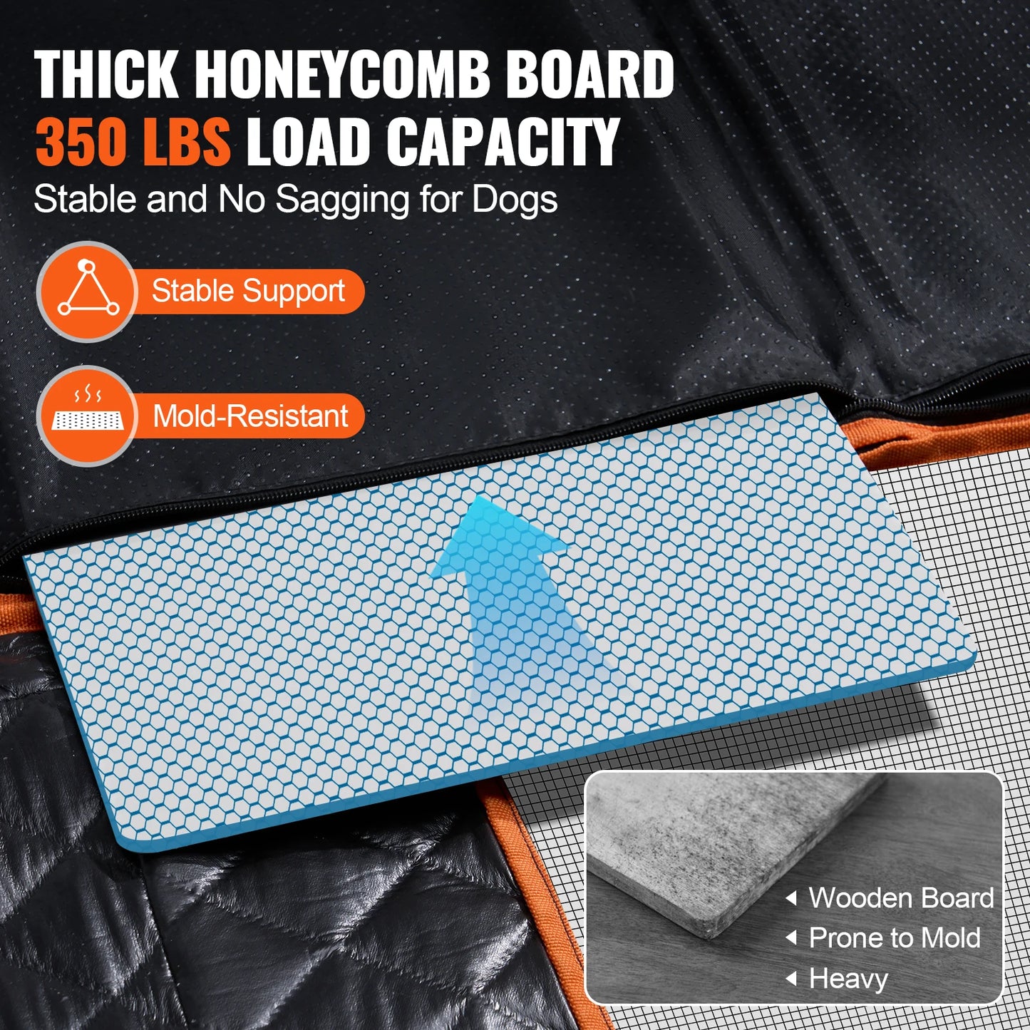 SucceBuy Back Seat Dog Car Bed Cover With Mesh Window