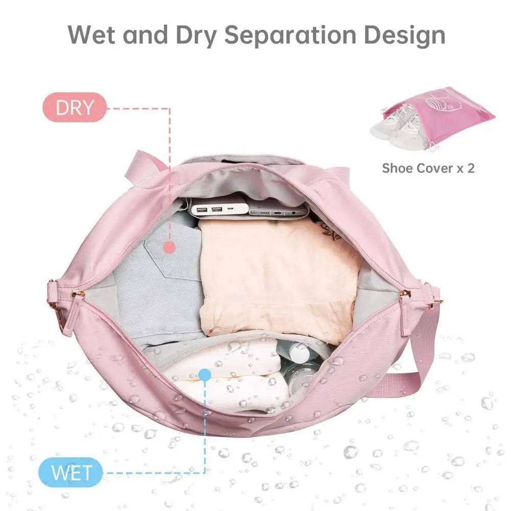 Waterproof Travel Bags Set With Wet Dry Separation USB Charging