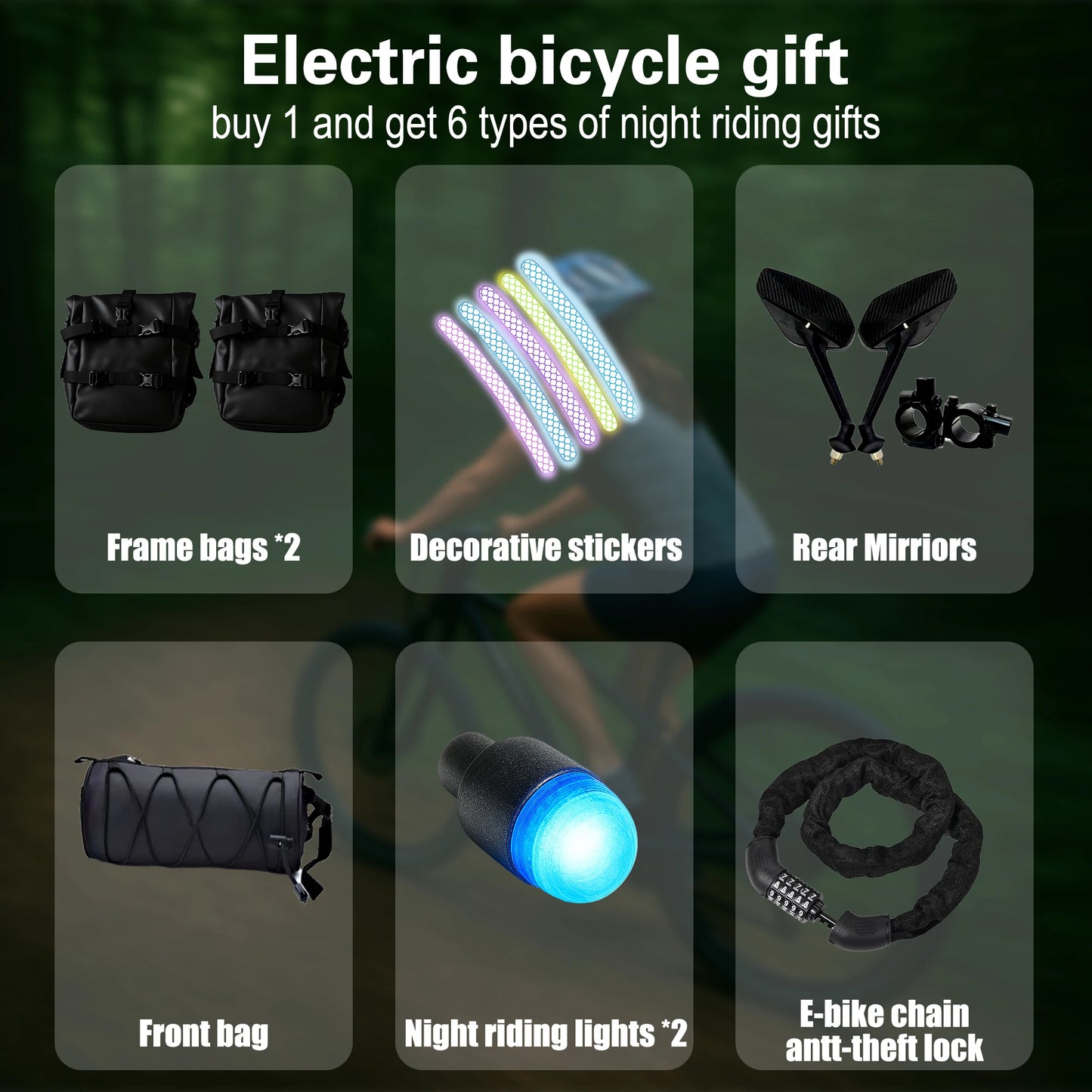Baolujie DM01 Electric Bicycle 60V 30Ah Battery 42 MPH