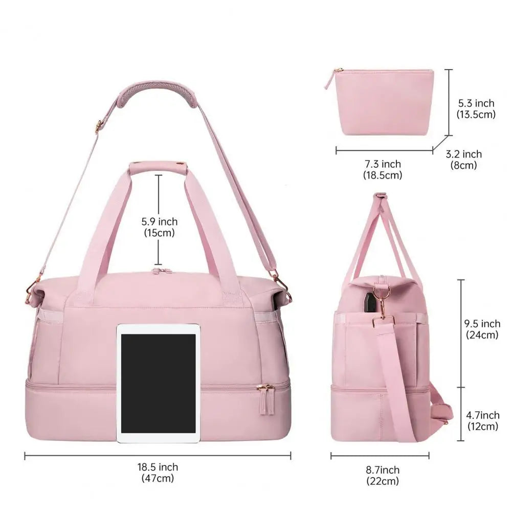 Waterproof Travel Bags Set With Wet Dry Separation USB Charging