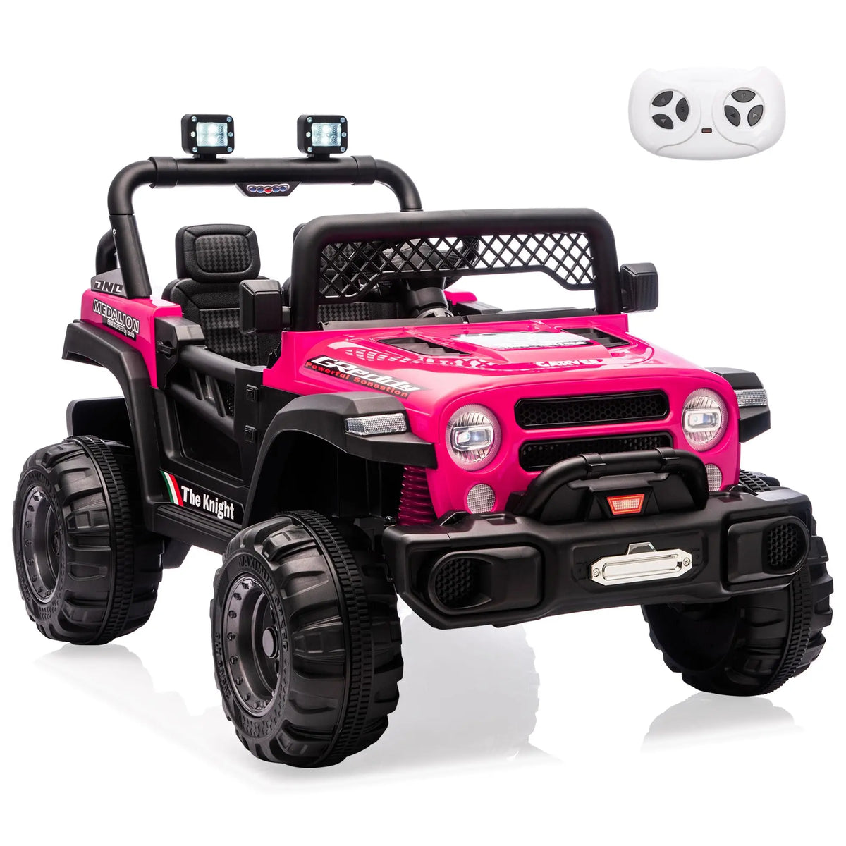 12V Kids Ride On Truck With Parent Remote, 2x550W Motors, 3 Speeds, Spring Suspension, Bluetooth Music, LED Lights Ages 2-8