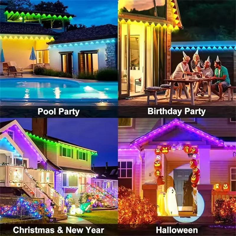 Smart Permanent Eaves Lights IP67 Waterproof LED String App Music