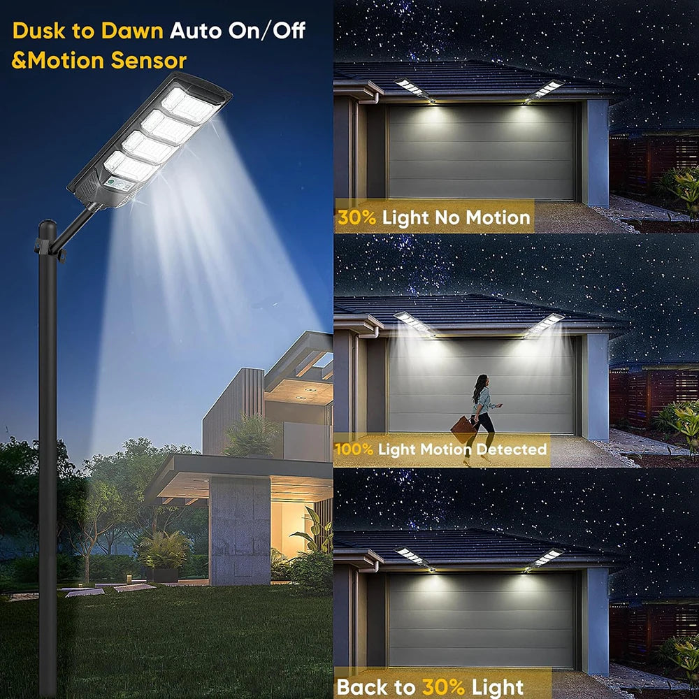 Solar Led Motion Sensor Outdoor Garden Wall Light Fixture