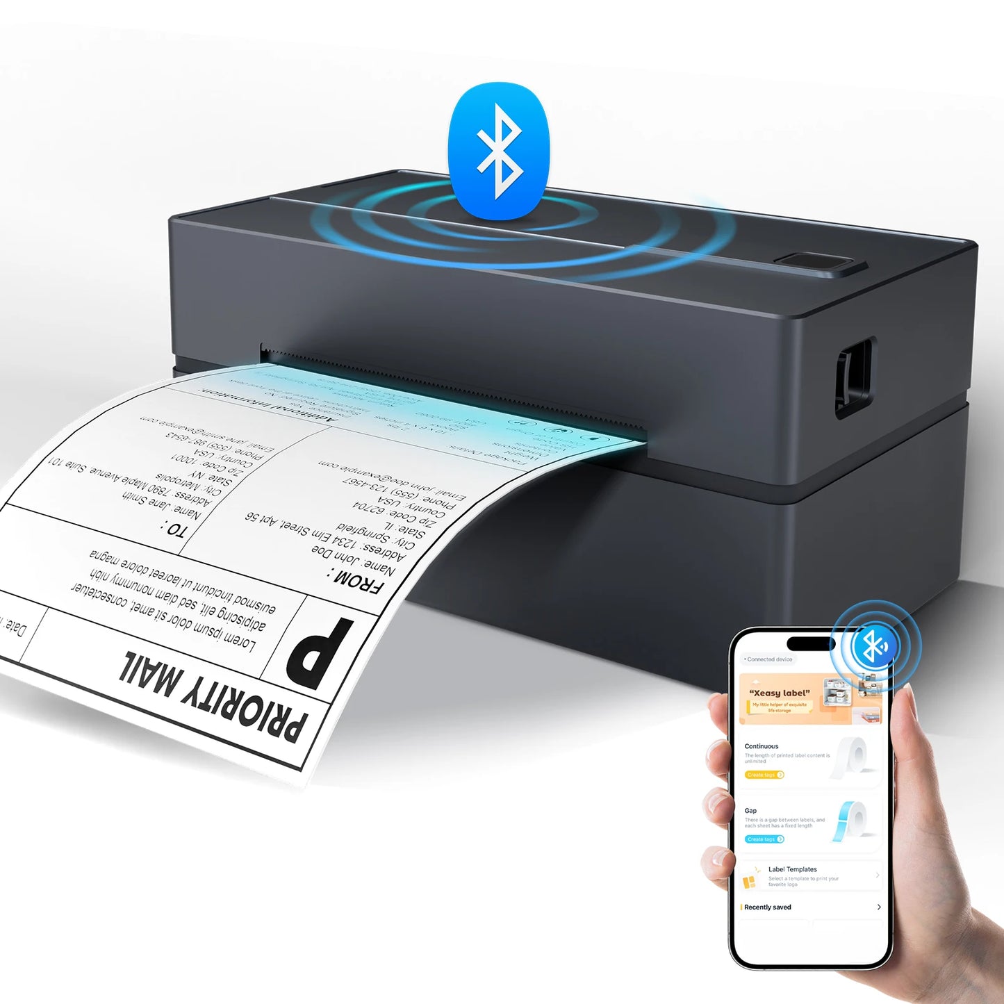 TakeYou Thermal Label Printer Portable Bluetooth USB 203 DPI