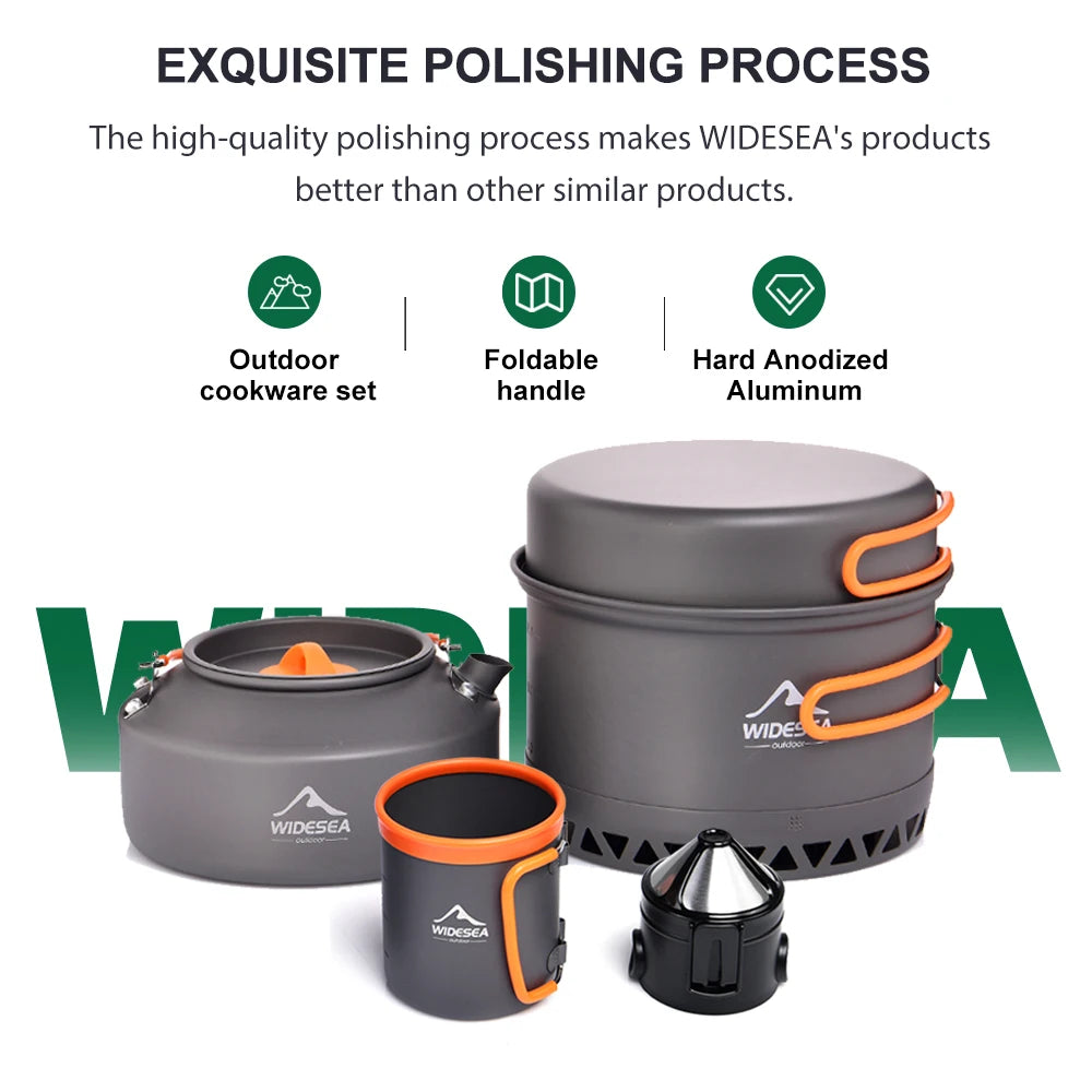 Widesea Outdoor Camping Cookware Set Pots and Utensils