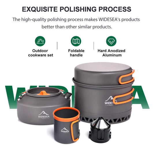Widesea Outdoor Camping Cookware Set Pots and Utensils