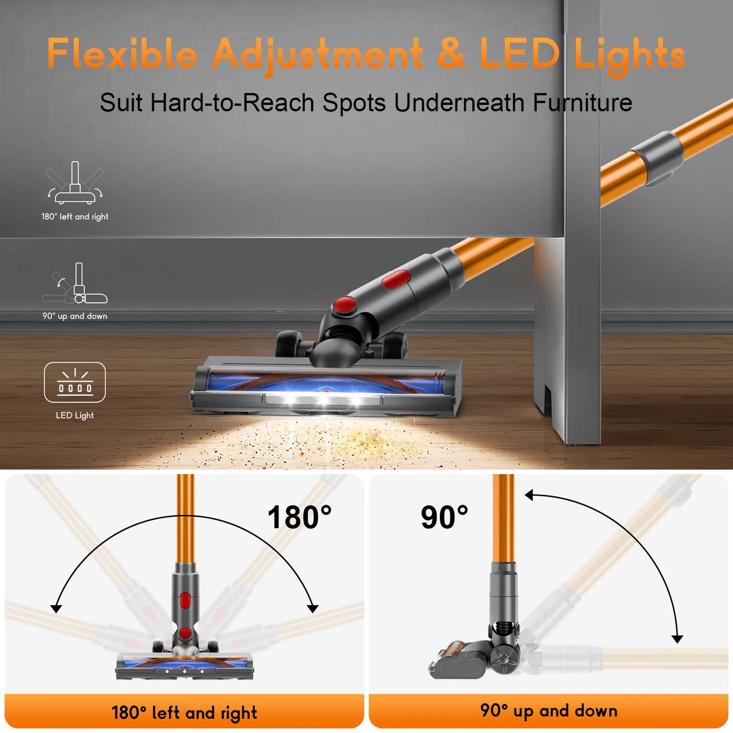 Honki Cordless Wet Dry Handheld Vacuum Cleaner With Powerful Suction