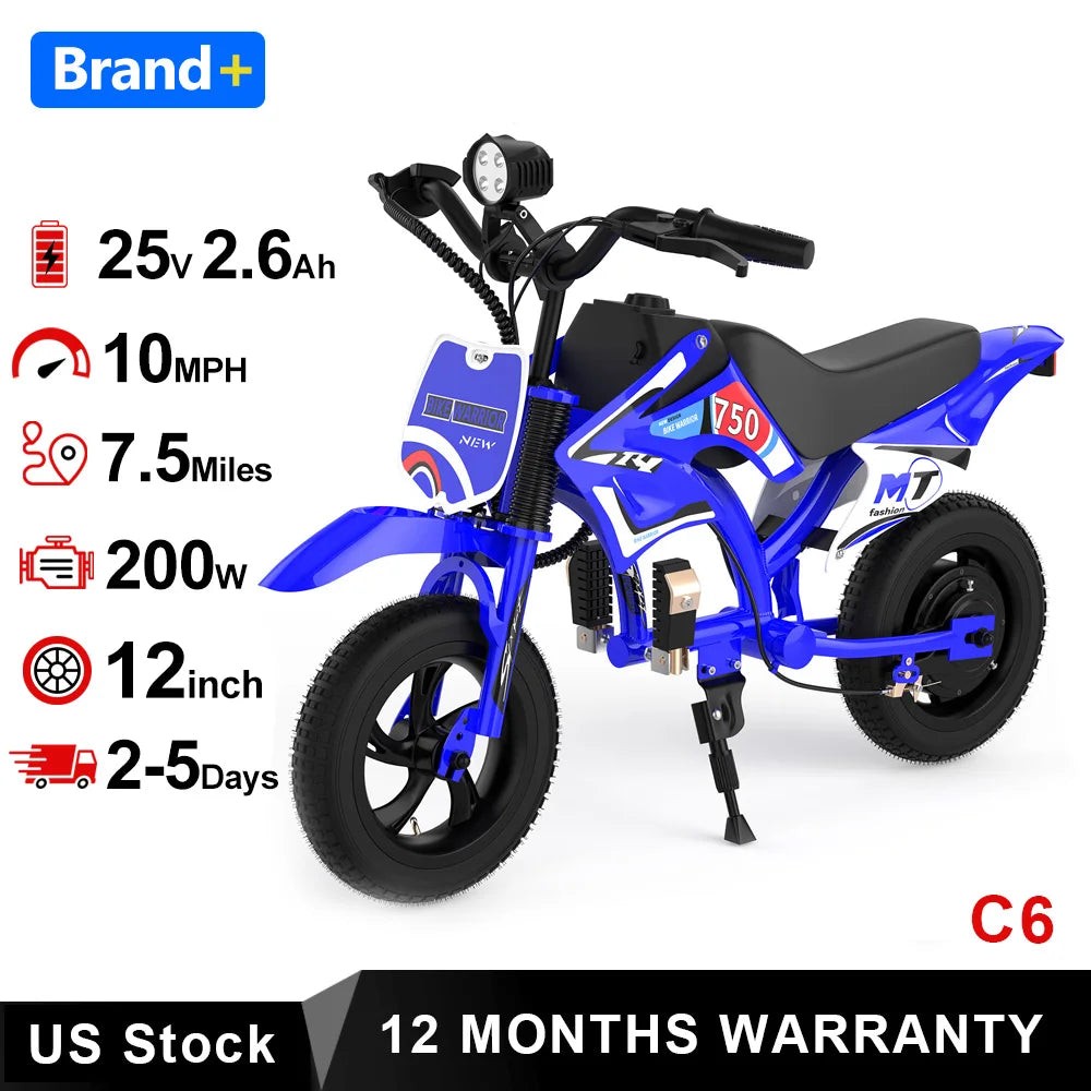 AOVOPRO 25V Electric Dirt Bike 200W Kids Motorcycle