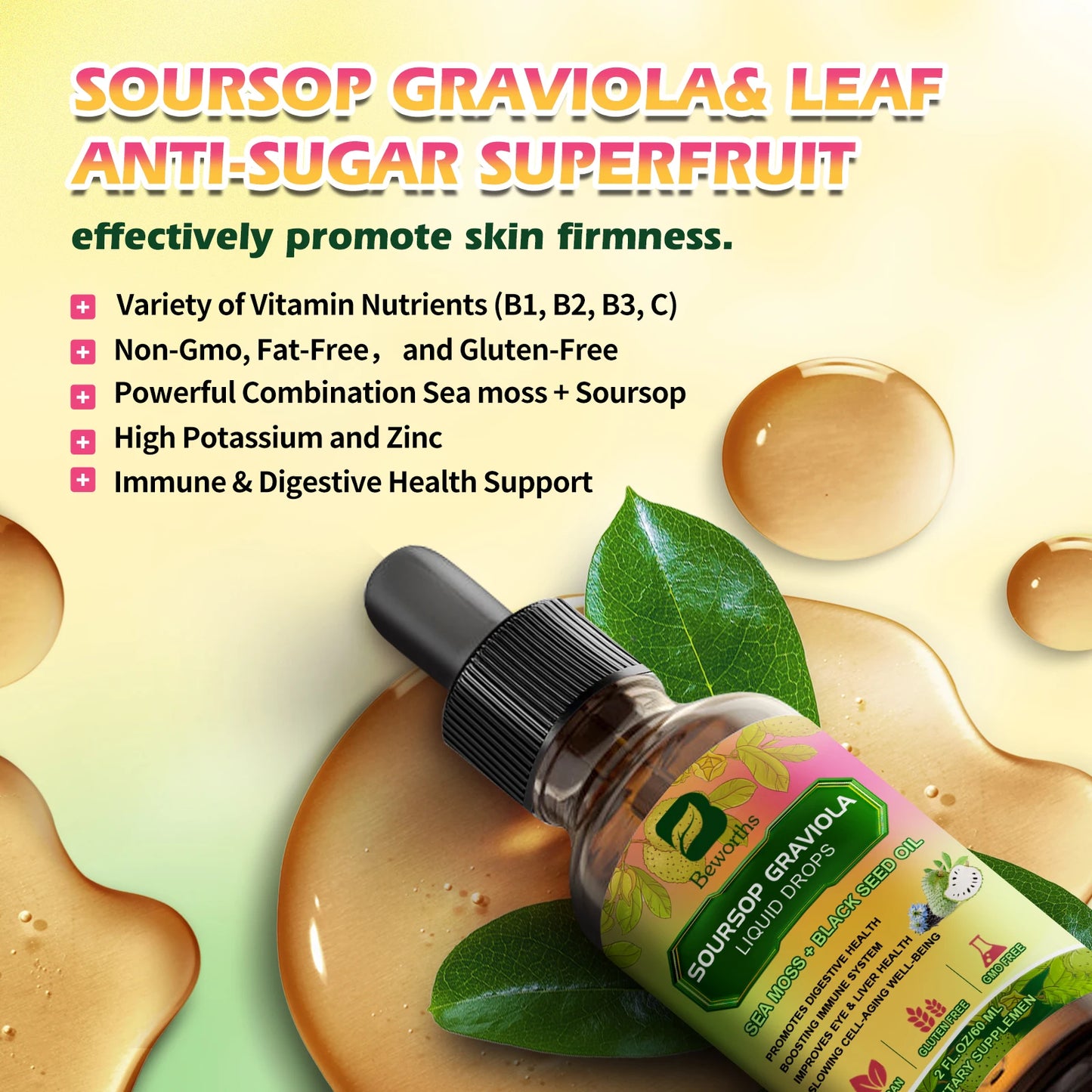 Beworths Graviola Soursop Extract Drops For Immunity And Kidney Support