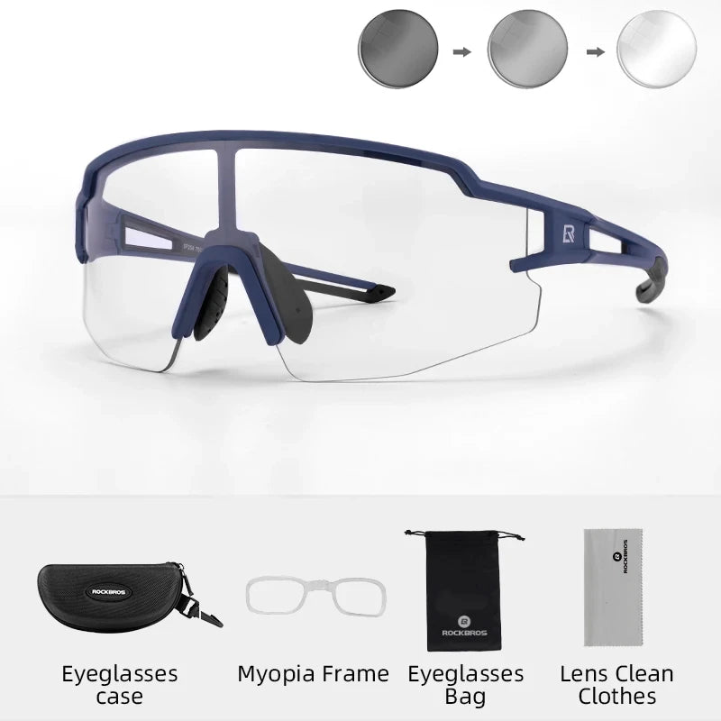 ROCKBROS Photochromic Polarized Cycling Glasses UV400 Eyewear