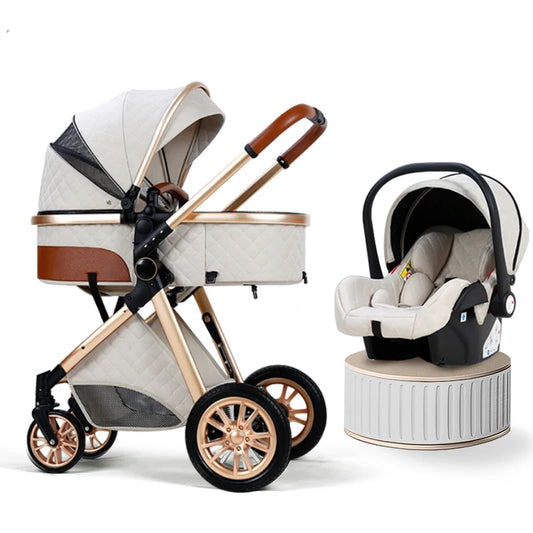 B.childhood Luxury Three In One Baby Stroller Pushchair Infant Carrier
