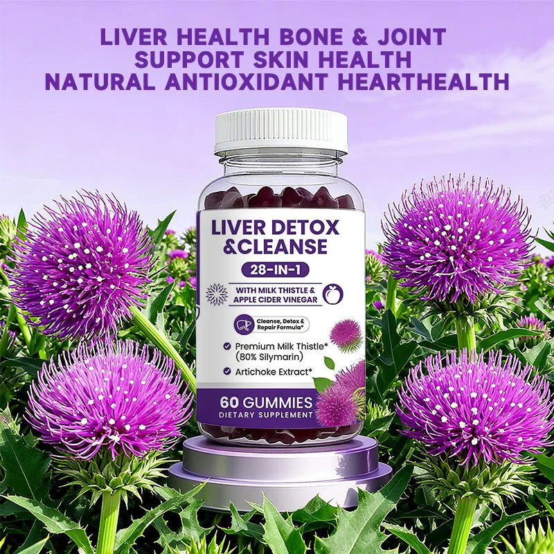 Liver Detox Gummies With Milk Thistle For Digestion And Immunity