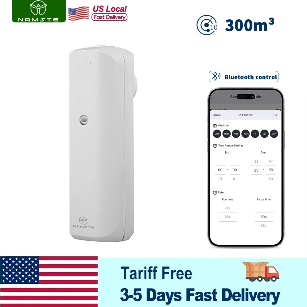 NAMSTE Plug In Smart Bluetooth Oil Diffuser Rooms Waterless Aromatherapy