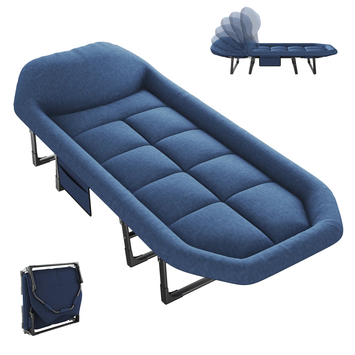 JHK Folding Camping Cot With Mattress, Lightweight 450 Lb Capacity