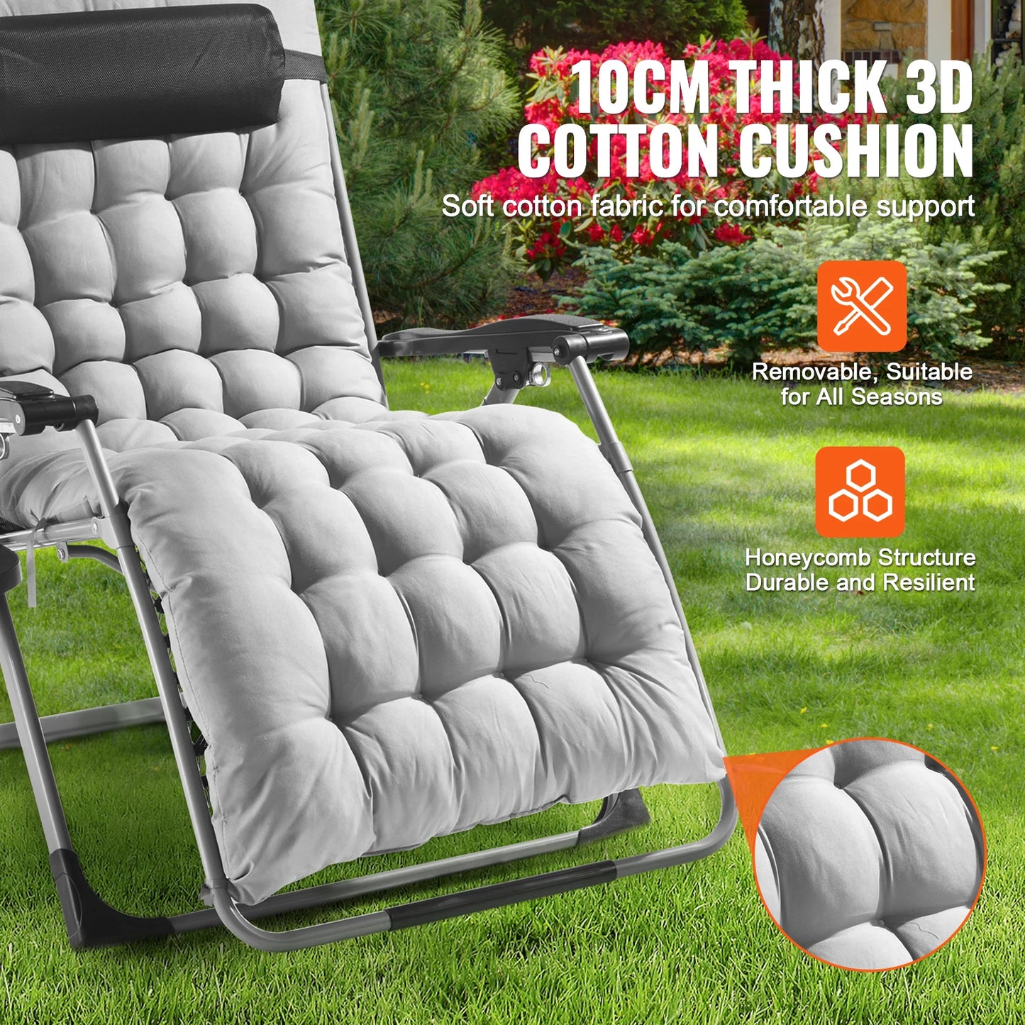 SucceBuy Zero Gravity Chair Outdoor Recliner With Cupholder