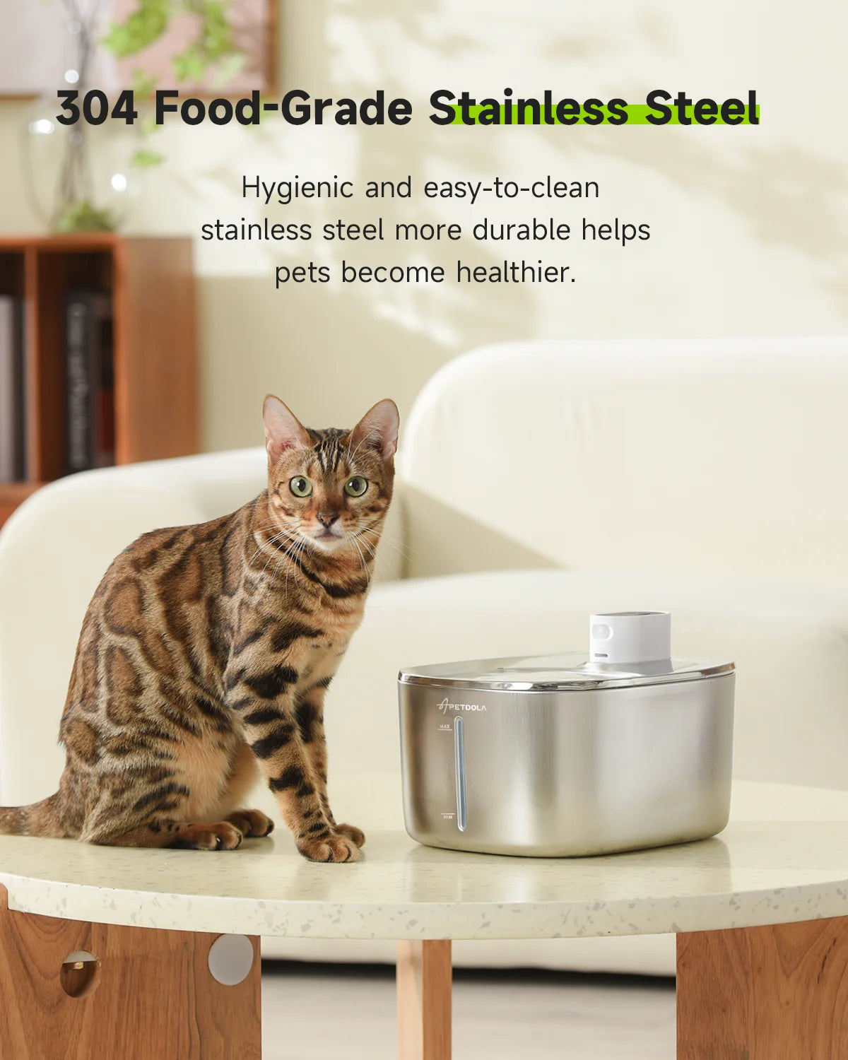 Apetdola Wireless Auto Sensor Cat Pet Water Fountain Drinking Dispenser