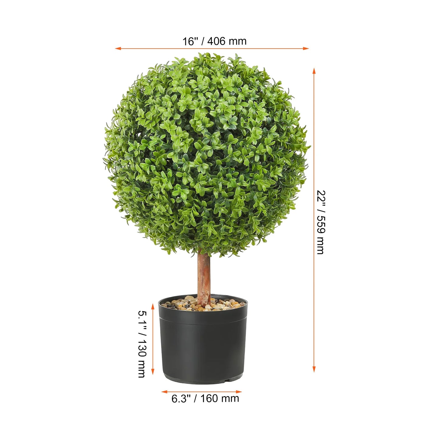 Artificial Boxwood Spiral Topiary Outdoor Garden Decor Plant