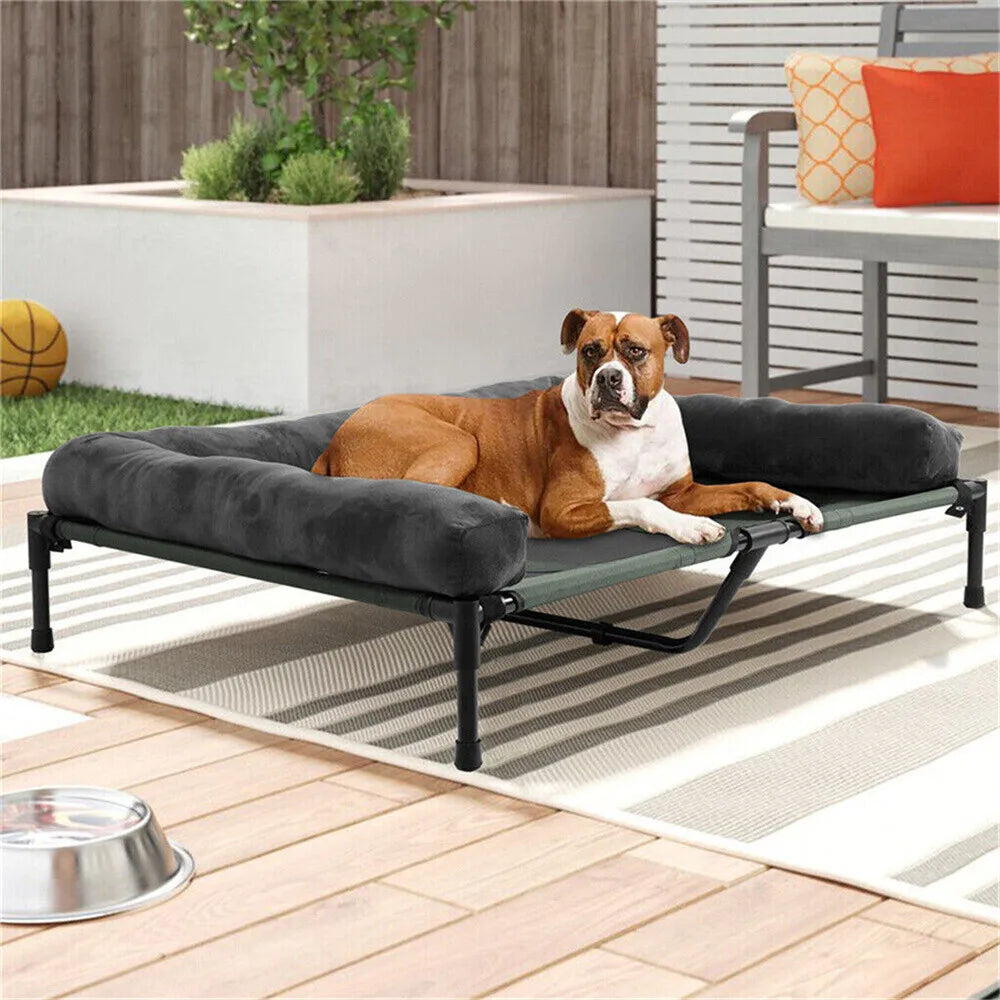 Borwart Raised Dog Bed With Cooling Breathable Outdoor Cot