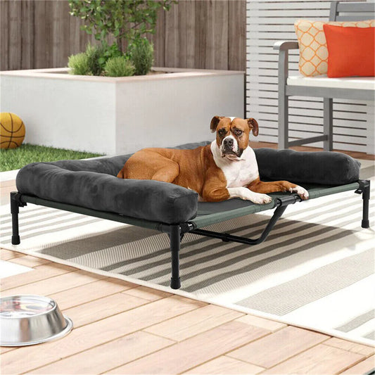 Borwart Raised Dog Bed With Cooling Breathable Outdoor Cot